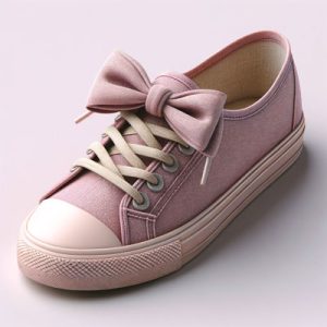 Bow tie shoes lace design for girl